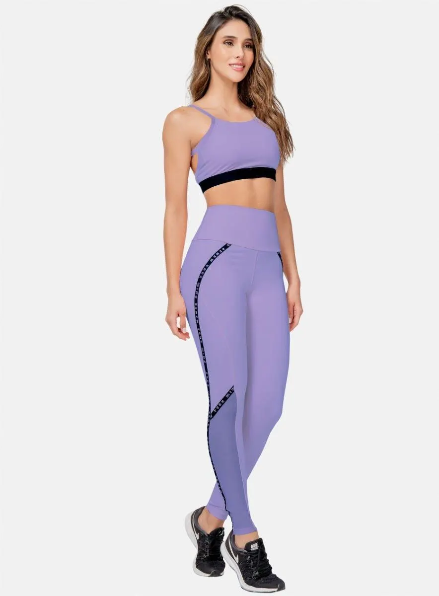 LEGGINS DEPORTIVO MUJER CON ELÁSTICO EXPUESTO ESTAMPADO TALLA ÚNICA