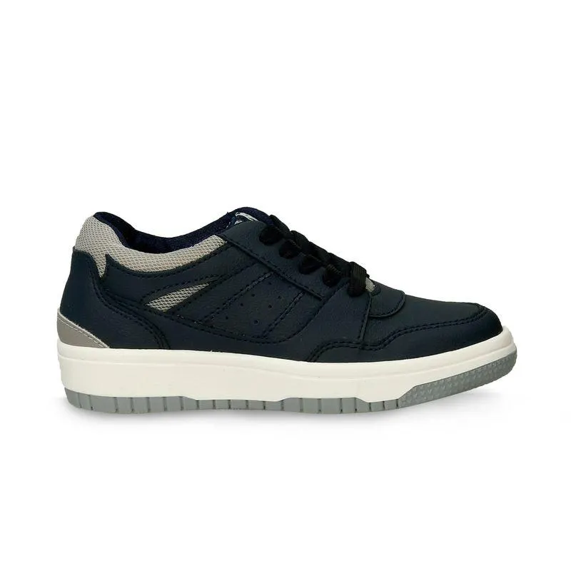 Tenis Casuales Azul-Gris Bubblegummers Quiliano Niño
