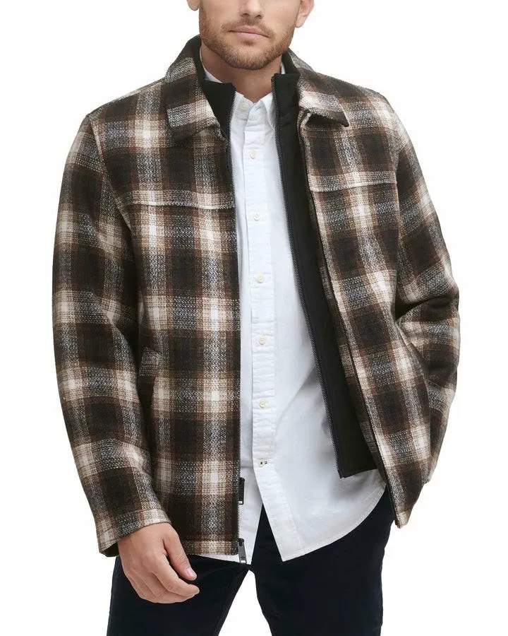 Chaquetas Dockers Lana Blend Jacket,Regular Fit Hombre Marrones | OEVMD7418