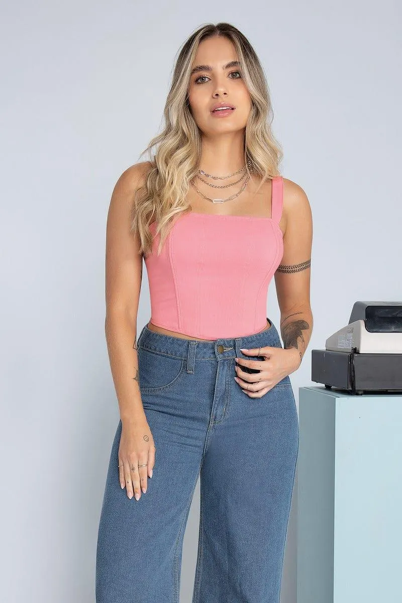CORSET TIRAS Rosado