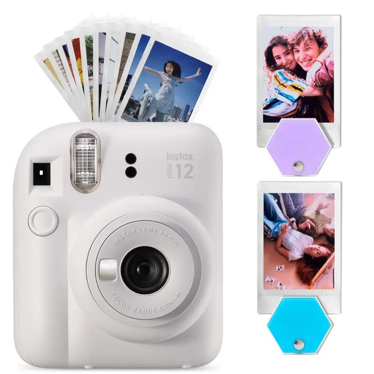 Kit FUJIFILM Hexagon con Camara Instax Mini 12 Blanca