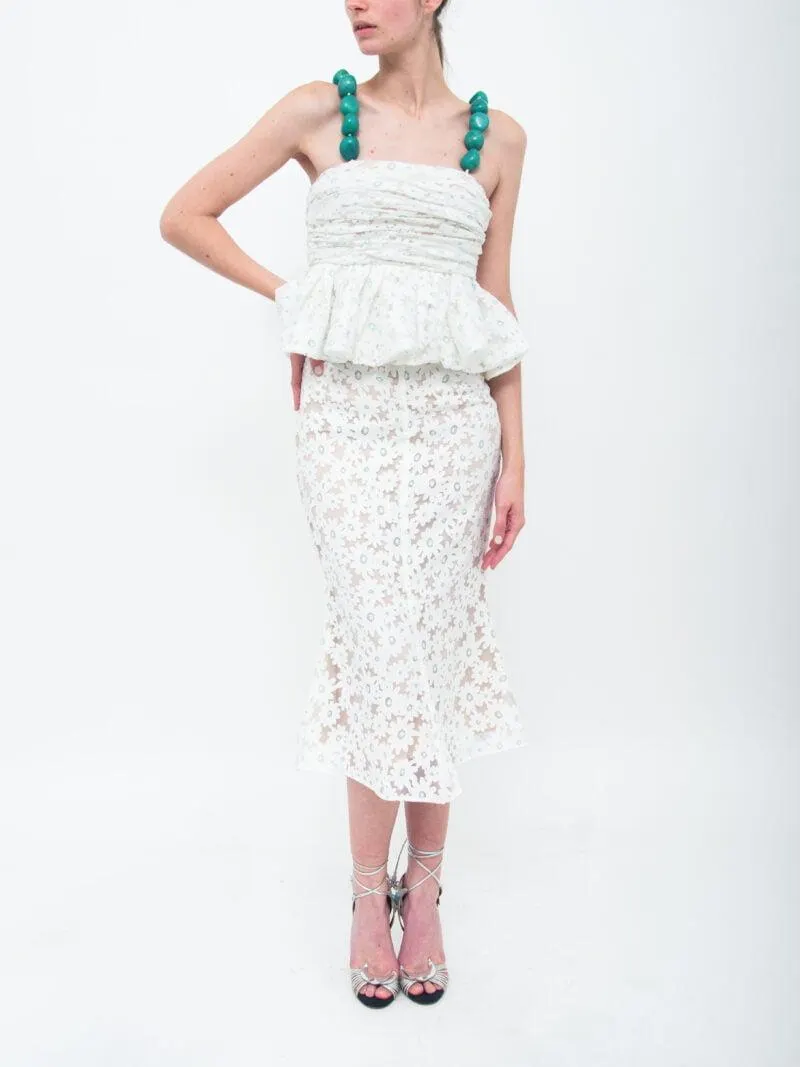 VIVA SKIRT IVORY FLORAL