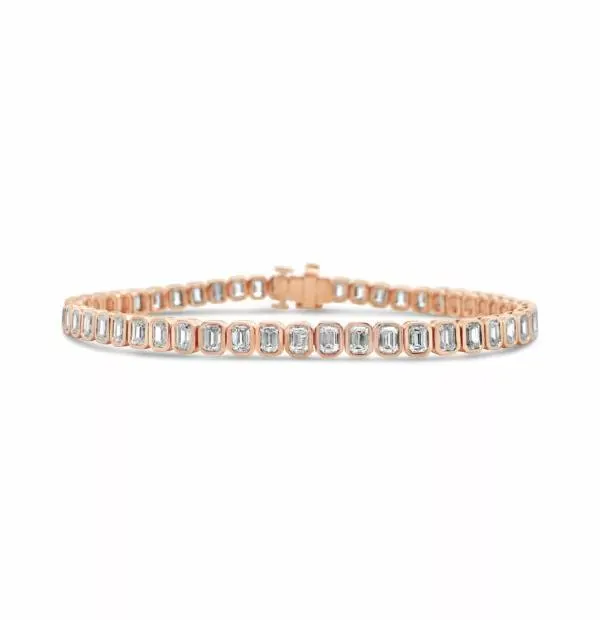 Pulsera Bauer oro rosa 18K y diamantes
