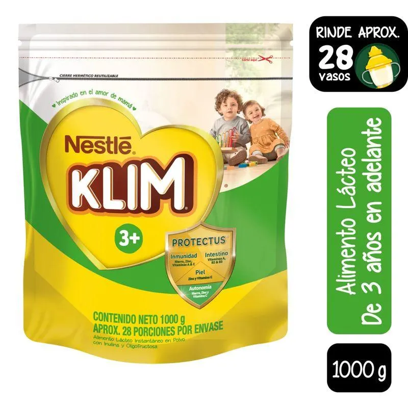 Alimento Lacteo Klim 3+ Dha Bolsa X 1000 Gr