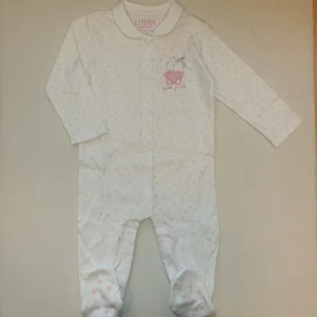 PIJAMA BLANCA NIÑA BABY LOSAN 01W-P002AL