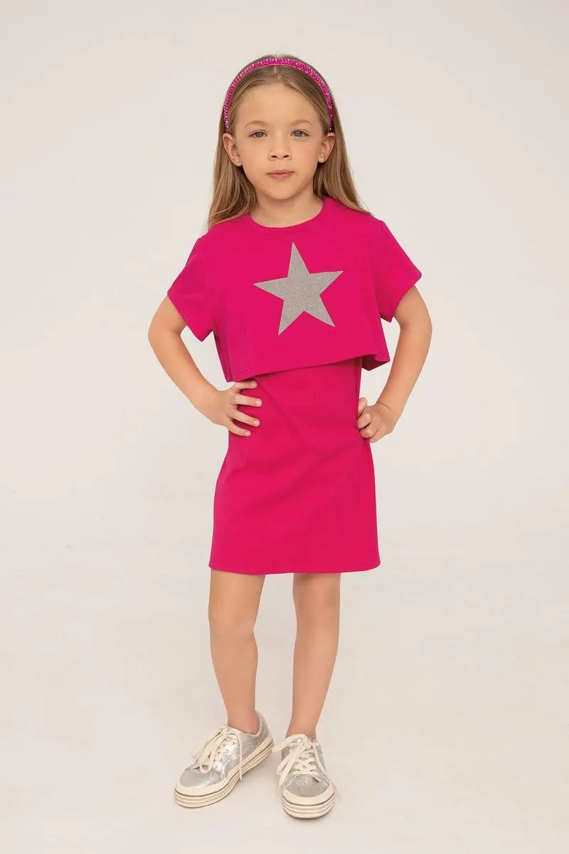 CONJUNTO X 2 CAMISETA-VESTIDO Rosado