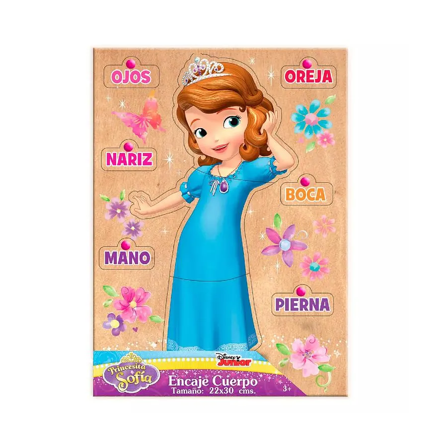 Juego De Encaje Cuerpo 7 Botones Princesita Sofia