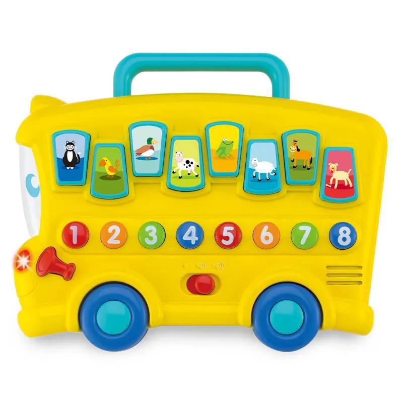 Bus Interactivo Aprende Números y Animales para Bebé WINFUN. A partir de los 6 meses (Incluye Pilas)