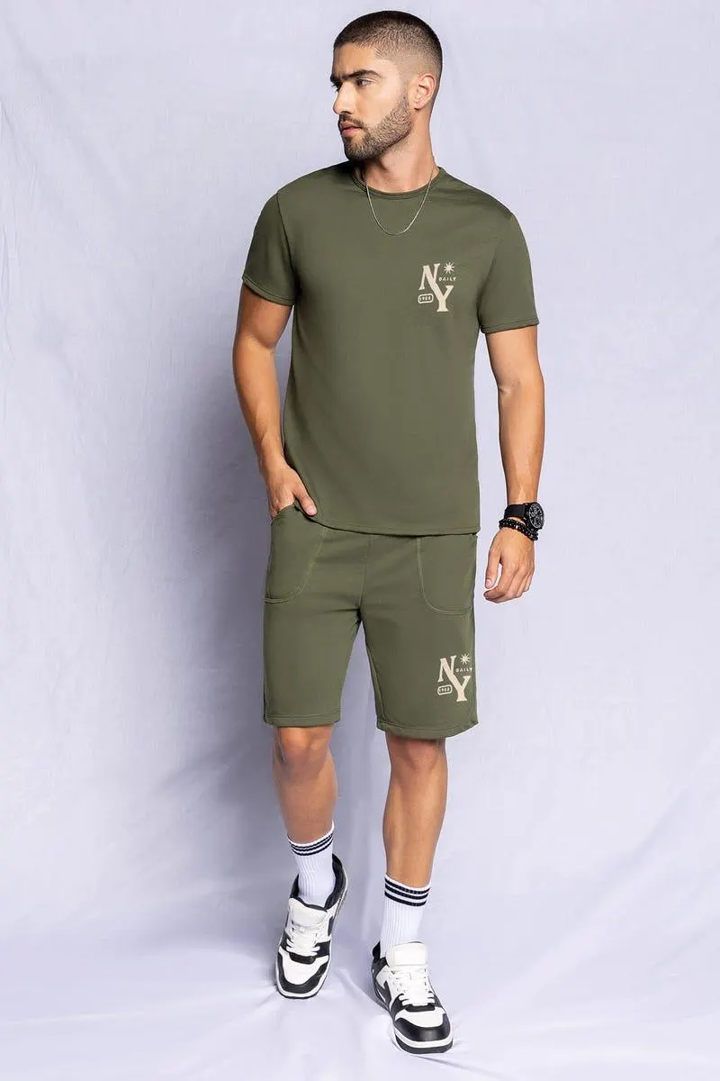 CONJUNTO X 2 CAMISETA - BERMUDA Verde