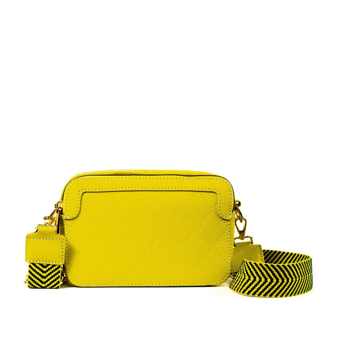 Bolso tipo bandolera color verde texturizada, para dama