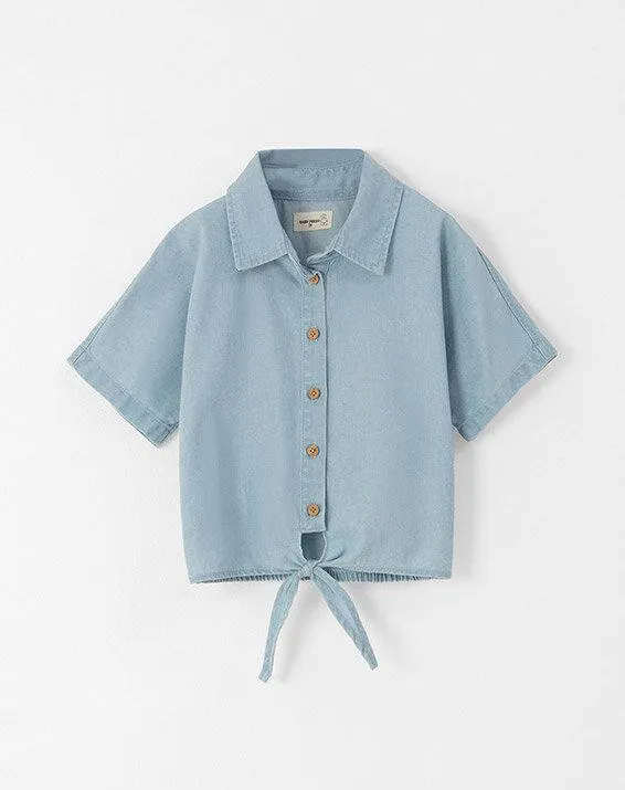 camisa fagef indigo claro 9-12m