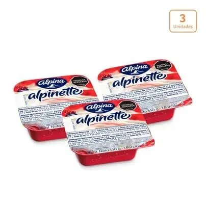 Alpinette Alpina Cereza x 3 unds x 140g c/u