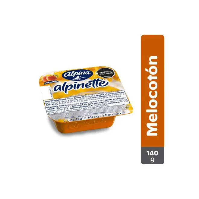 Alpinette Melocotón 140 g
