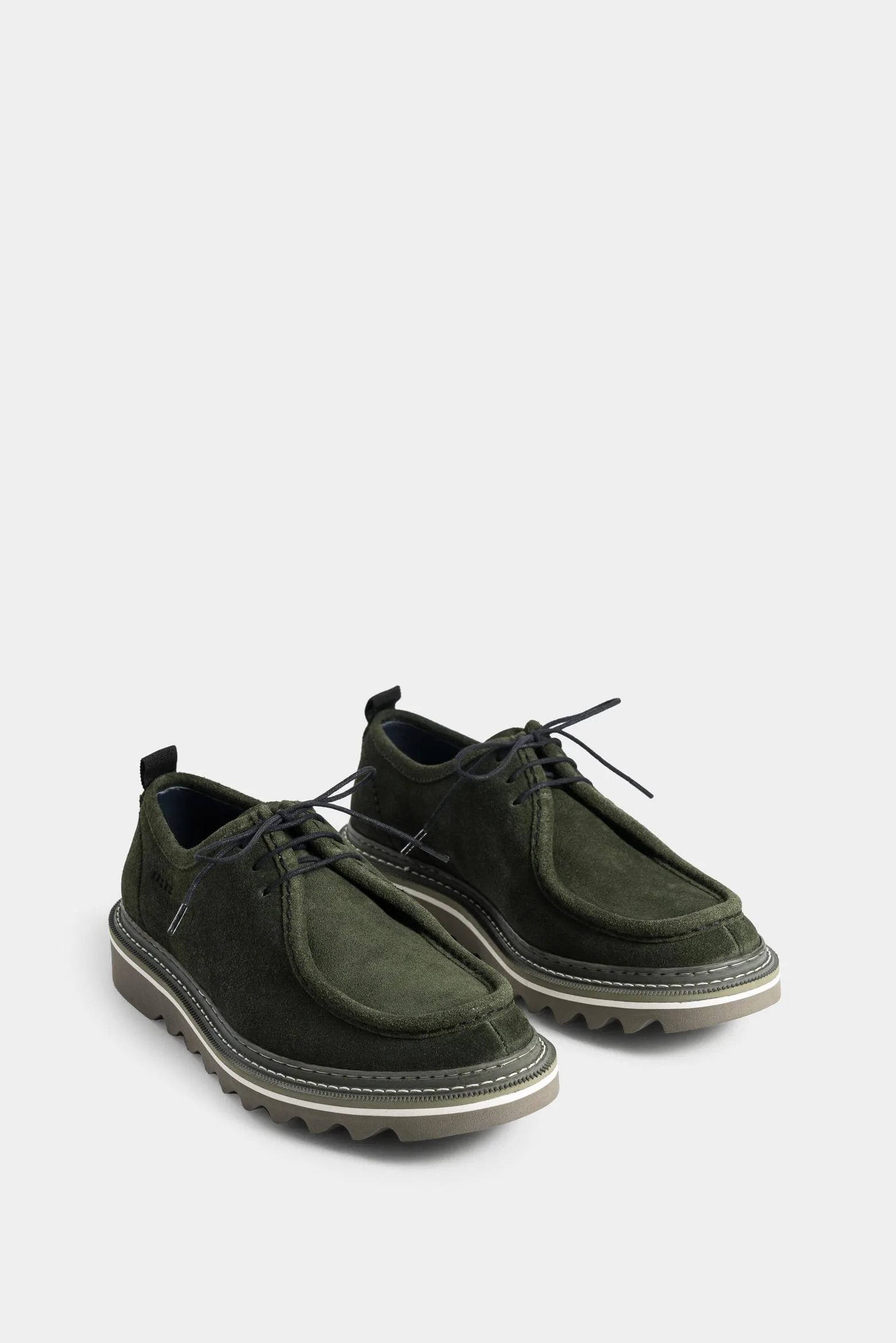 Zapatos cordón nova de cuero para hombre textura gamuzada