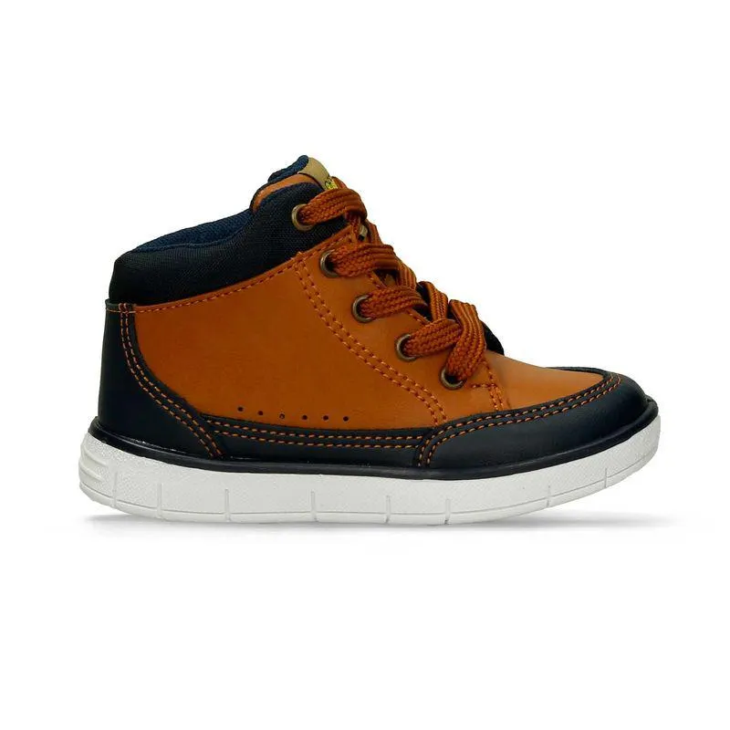 Tenis Casuales Miel-Azul Bubblegummers Pinguino Niño