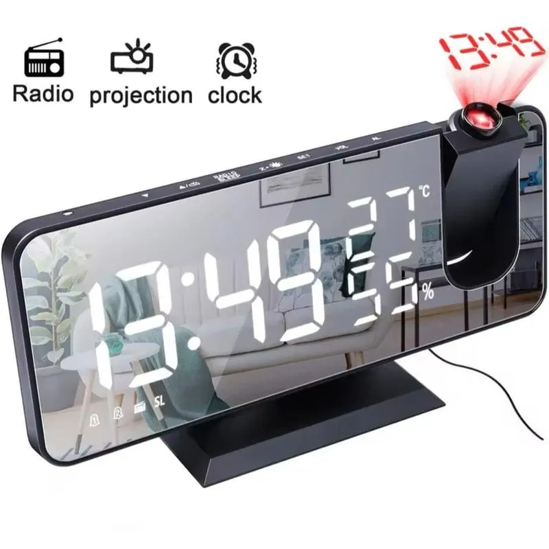 Radio Reloj Despertador Con Proyeccion De Hora Temperatura