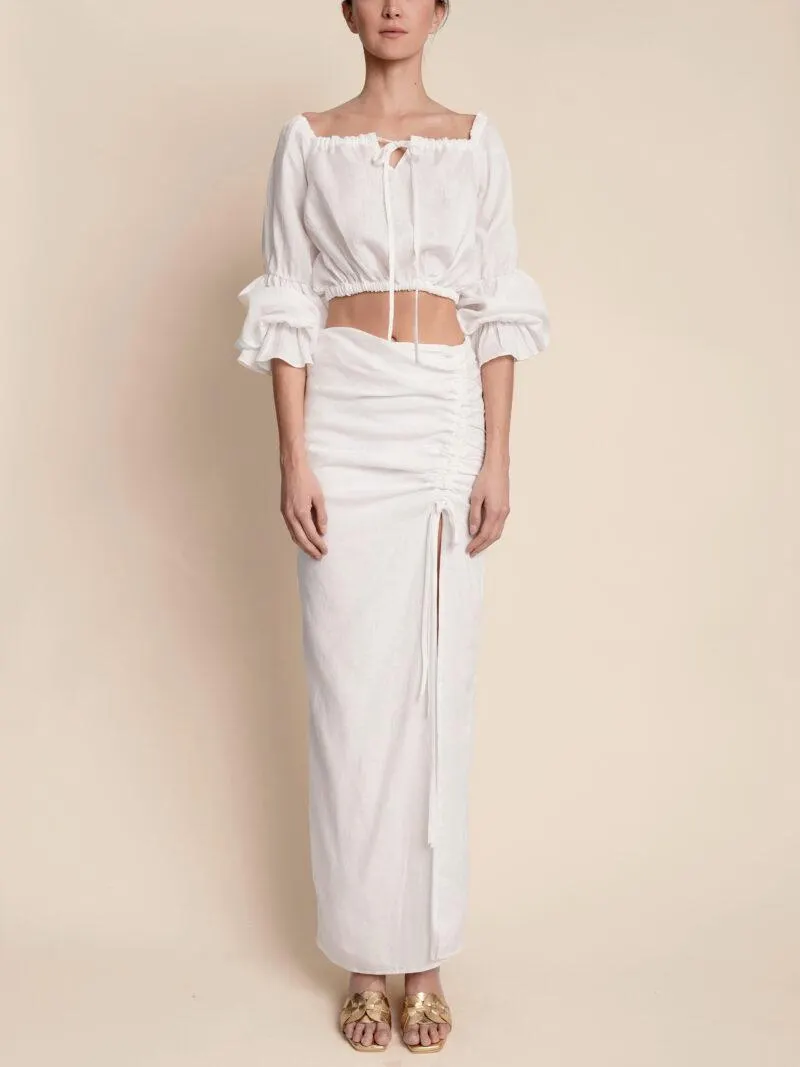 MANOLO TOP OFF WHITE