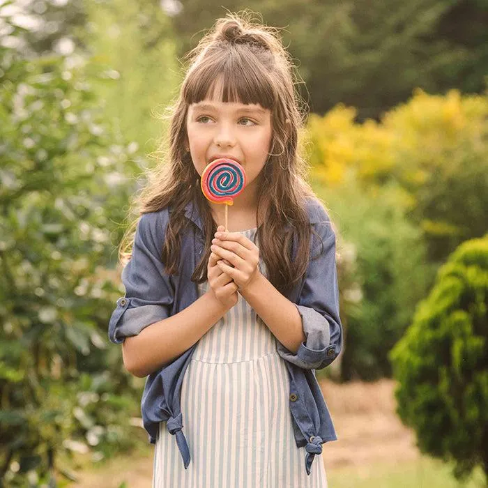 Blusa Elsa indigo manga larga para niña