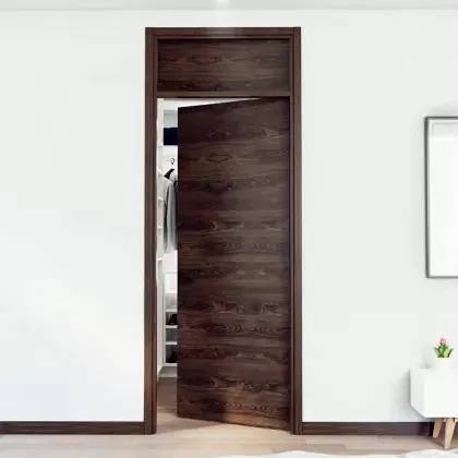 Puerta Lista Prakti + Cenefa Coñac 70x235cm - Ap. Derecha