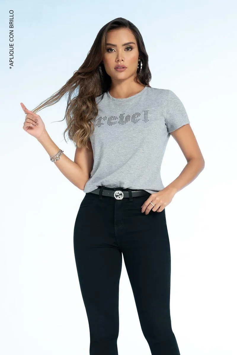CAMISETA MANGA CORTA Gris