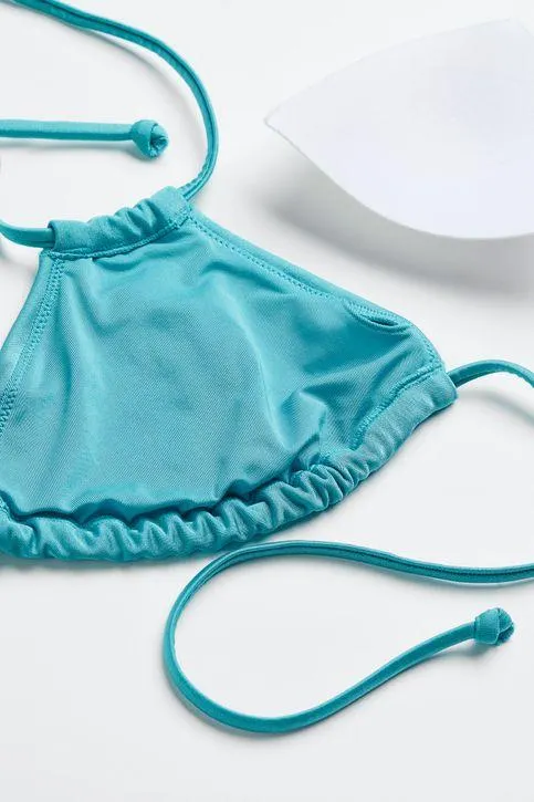 Top de bikini triangular con relleno