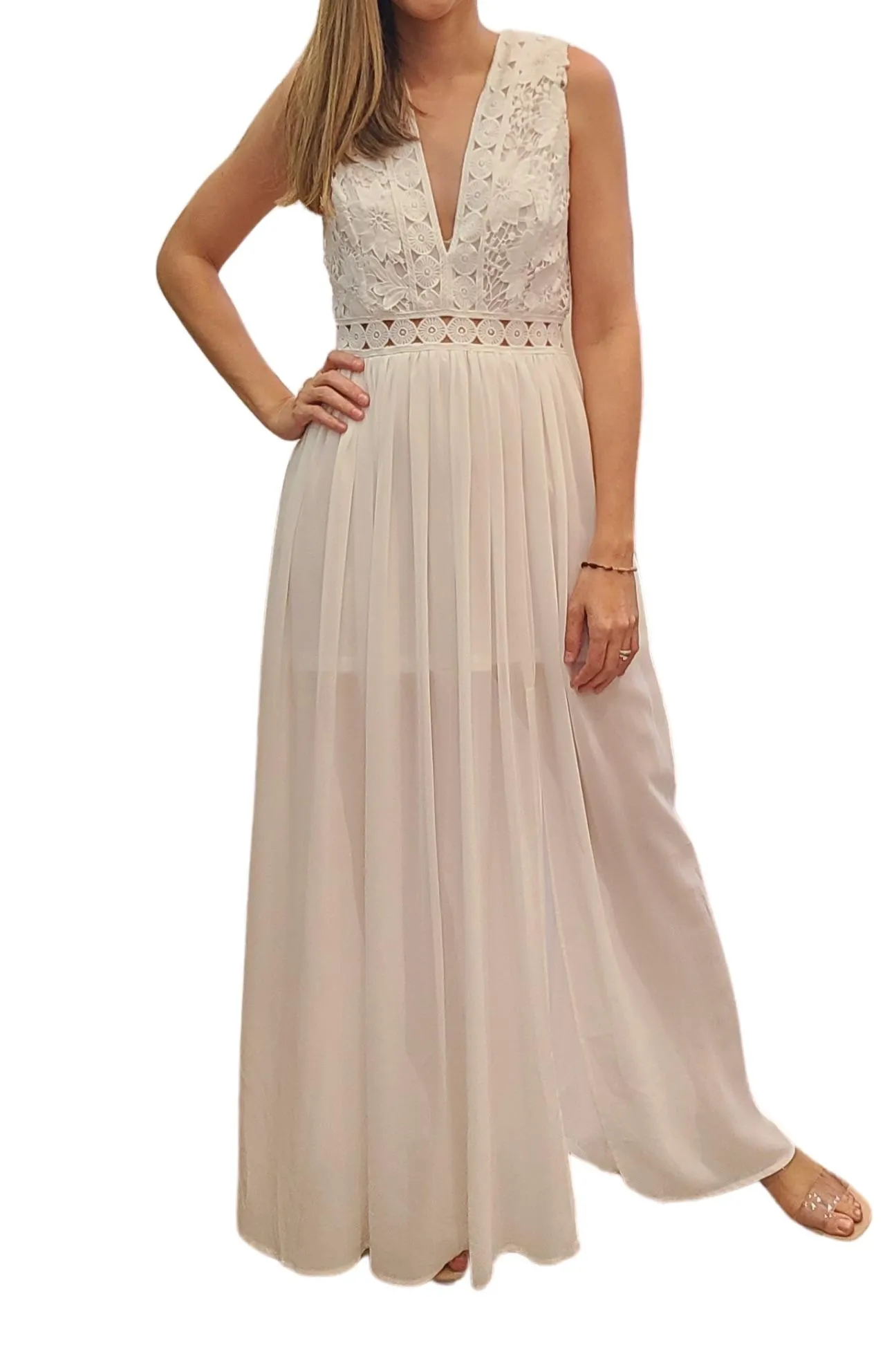 Vestido Largo En Chifon