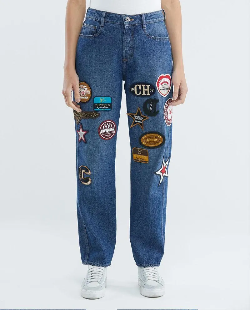 Jean de Mujer Super High Rise, High Cosmo, Boot Cut - Azul Medio