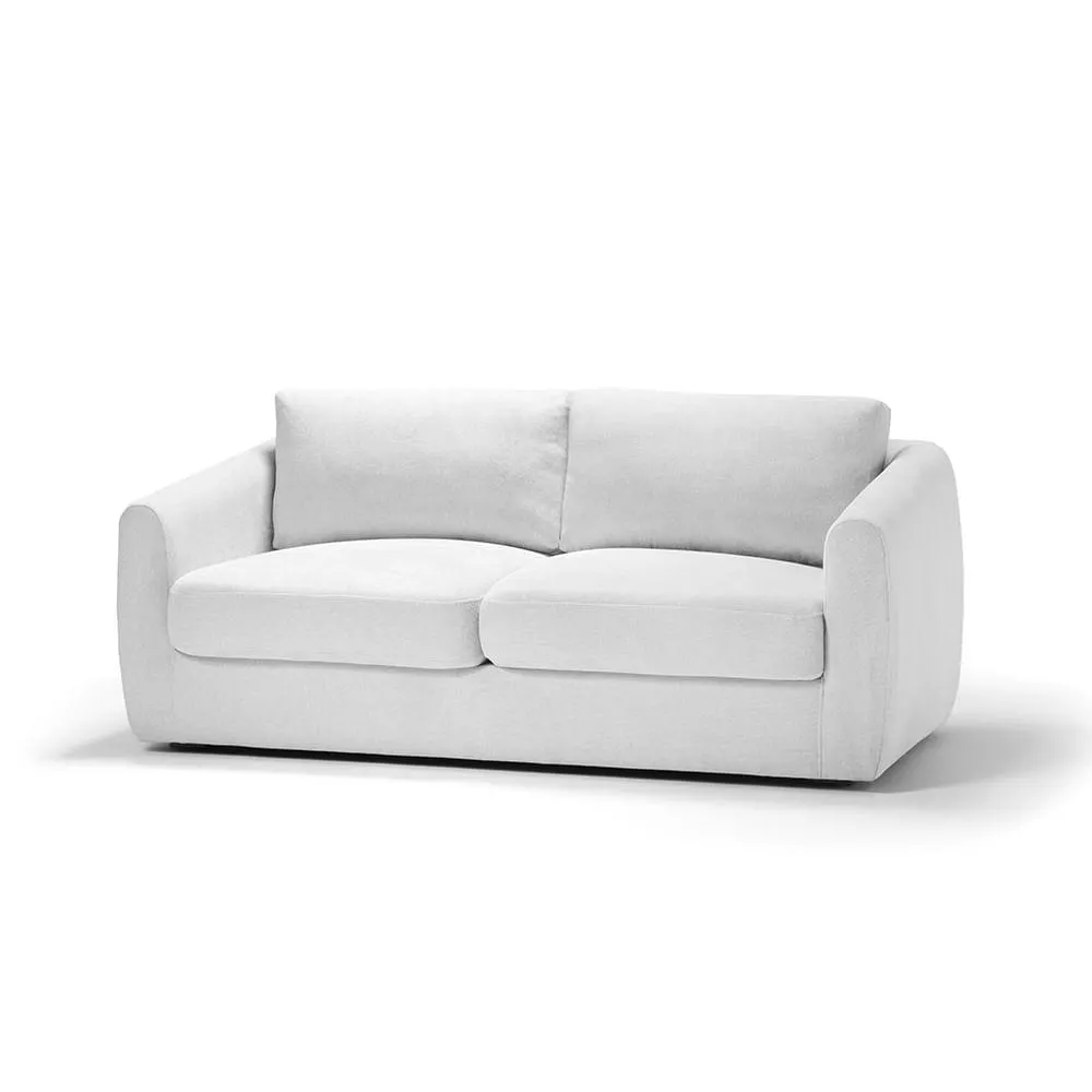 Sofá Newton 2 puestos Tela Gris Plata