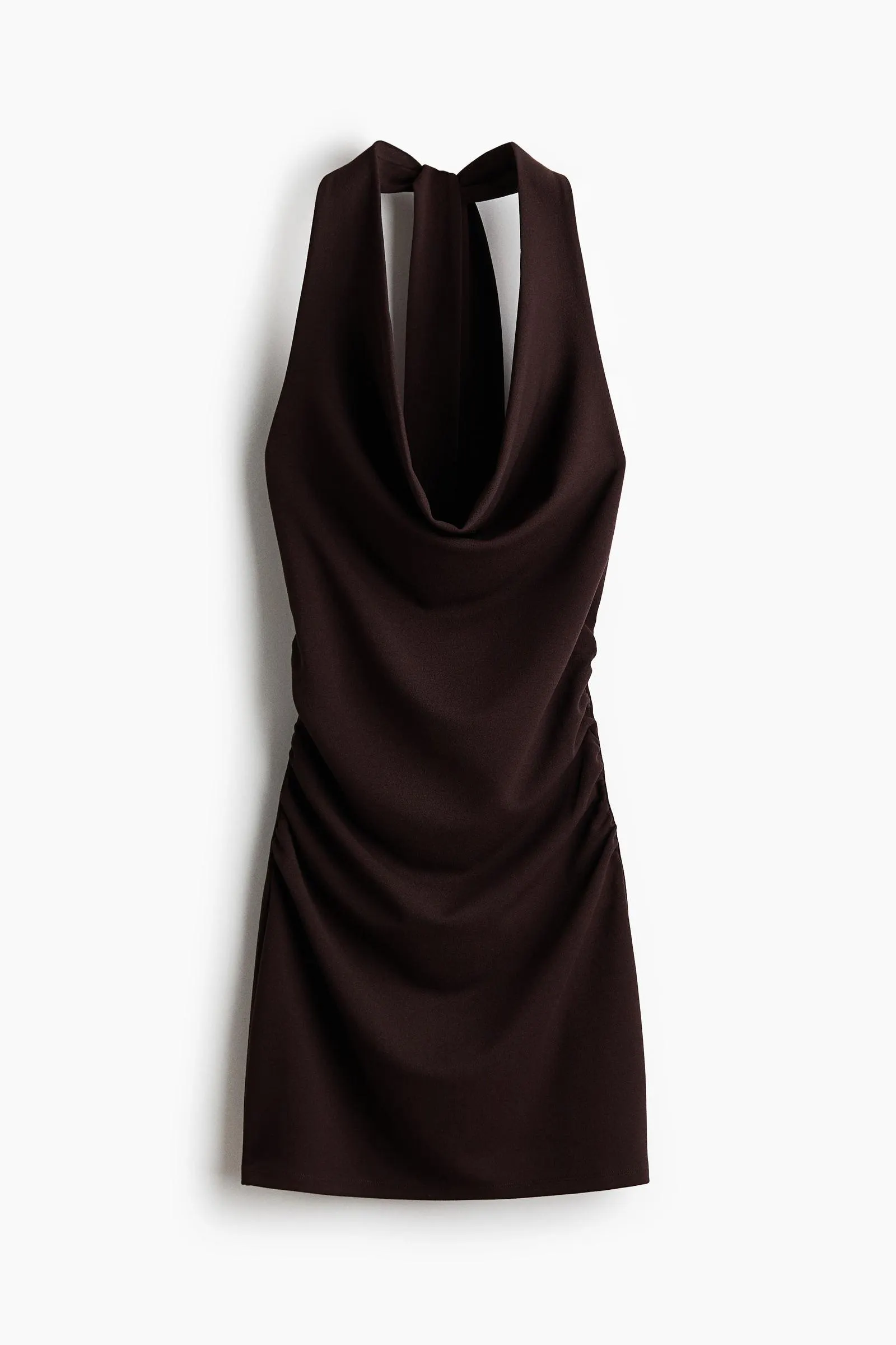 Vestido halter drapeado