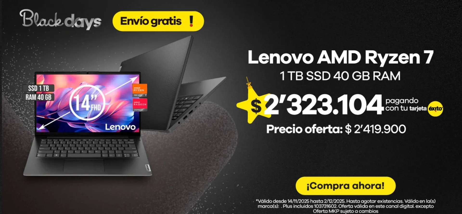 Catalogo de Catálogo Éxito 21 de noviembre al 29 de noviembre 2025 - Pag 9