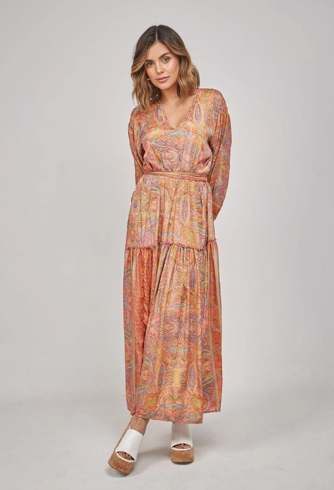 Vestido Largo Estampado Mujer- SALE