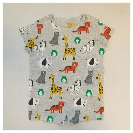 PELELE GRIS NIÑO MANGA CORTA ESTAMPADO LOSAN REF 017-P002AL