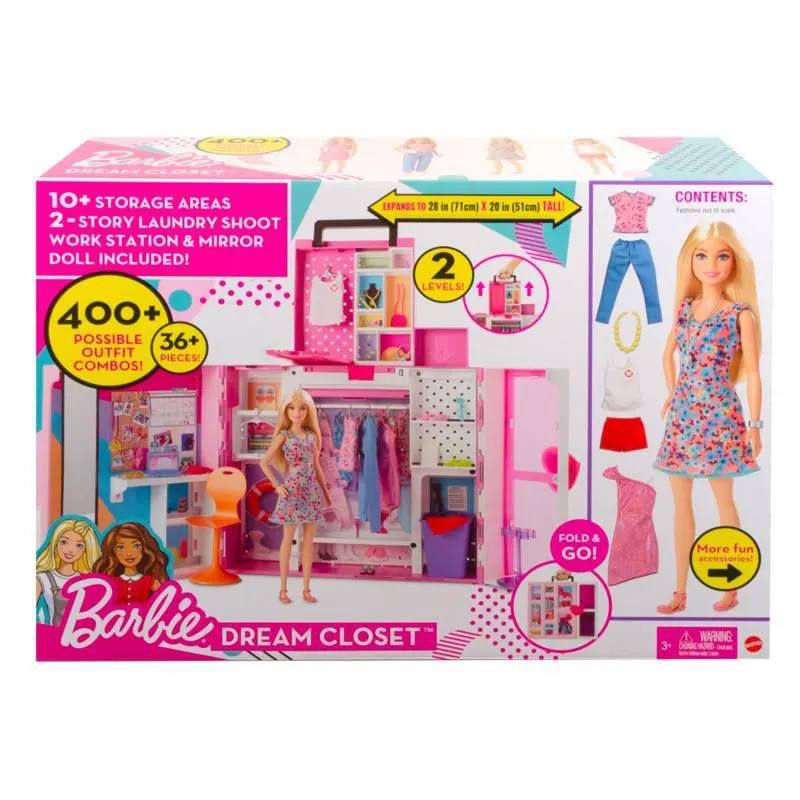 Muñeca con Accesorios Barbie Dream Closet Nuevo