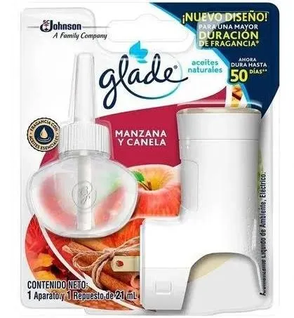Ambientador glade manzana + unidad electrica