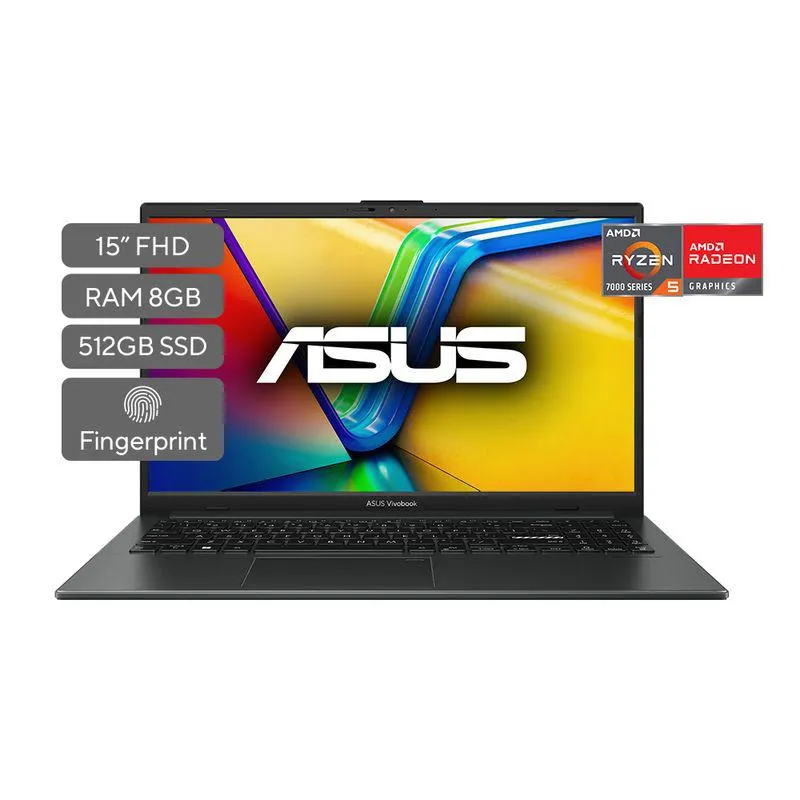 Computador Portátil Asus Vivobook Go E1504FA-NJ475W AMD Ryzen 5 8GB 512GB SSD 15" Negro