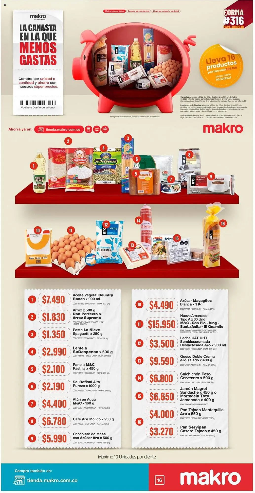 Catalogo de Catálogo Makro 22 de septiembre al 28 de septiembre 2023 - Pag 16