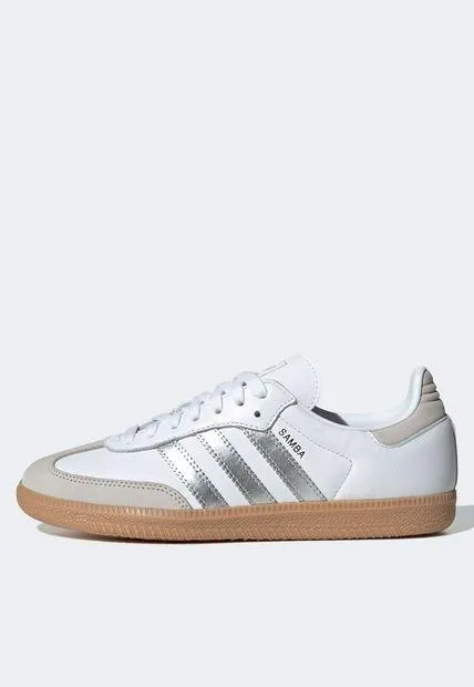 Tenis Lifestyle Blanco-Gris-Plateado adidas Originals Samba OG