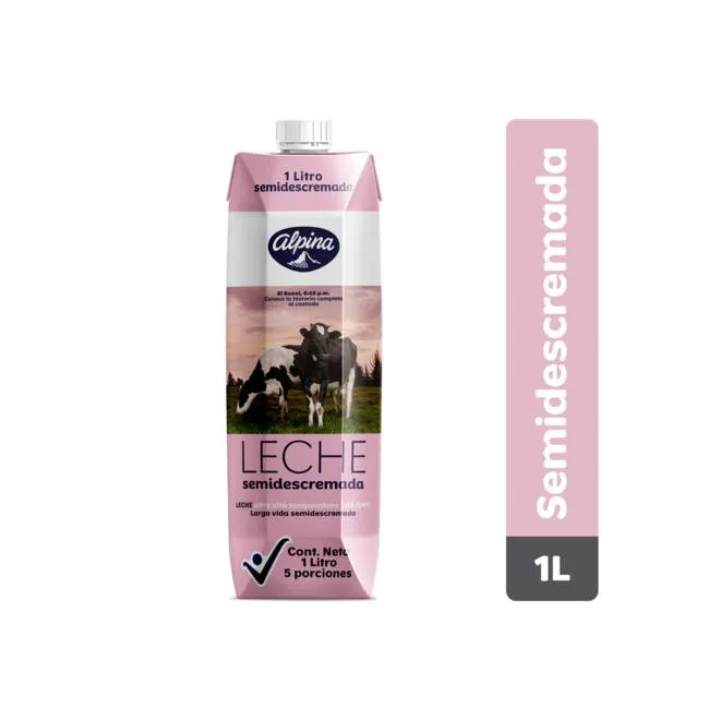 Leche Semidescremada Alpina Caja 1 l