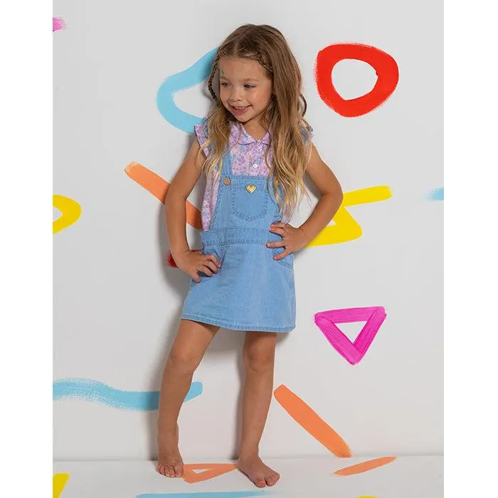 Blusa Alicia manga sisa miniprint para bebé niña