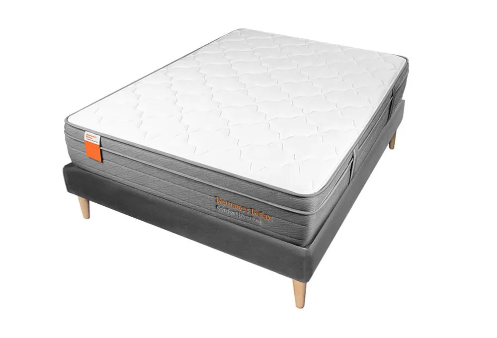 Combo Colchón Confort Premium + Base Cama SIF Plomo