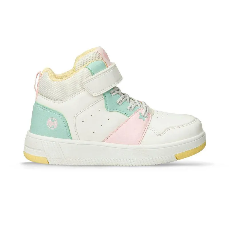 Tenis Casuales Blanco-Multicolor Bubblegummers Qamra Niña