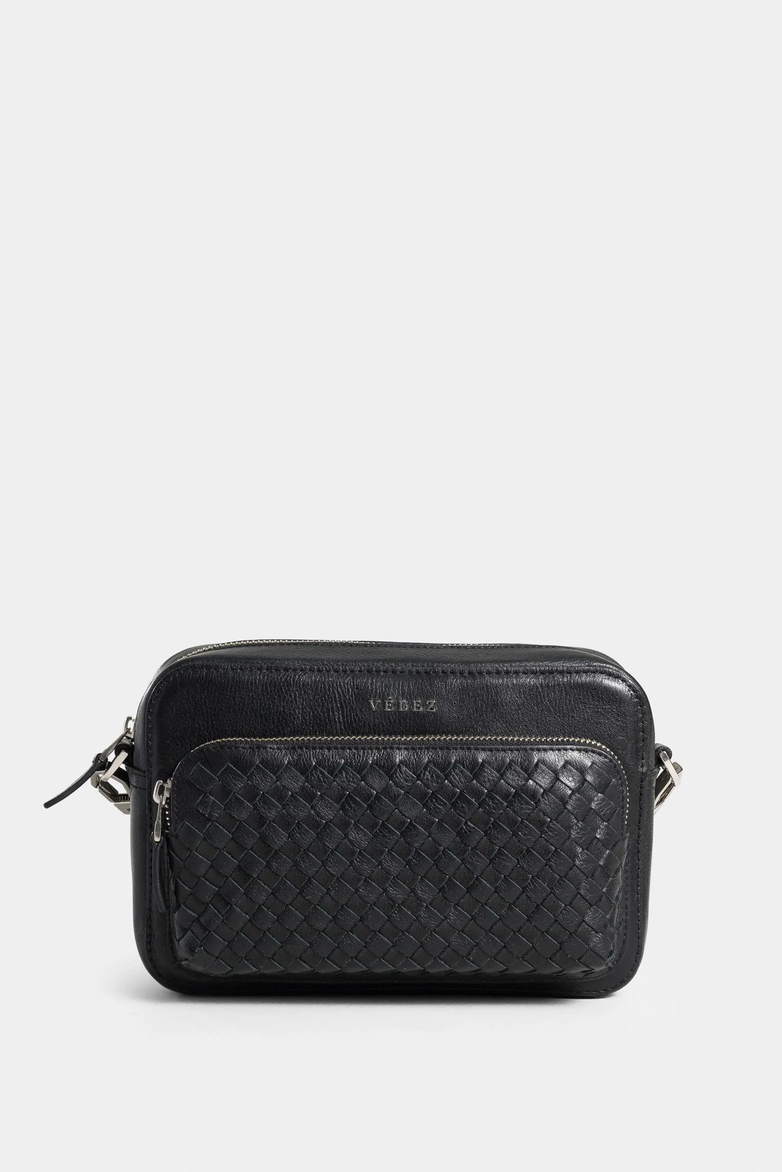 Manos libres kansas de cuero para hombre tejido