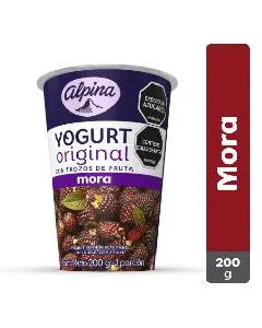 Yogurt Original Alpina Mora Vaso 200 g