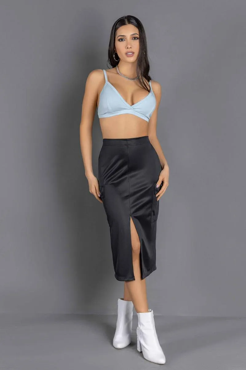 FALDA TRES CUARTOS Negro