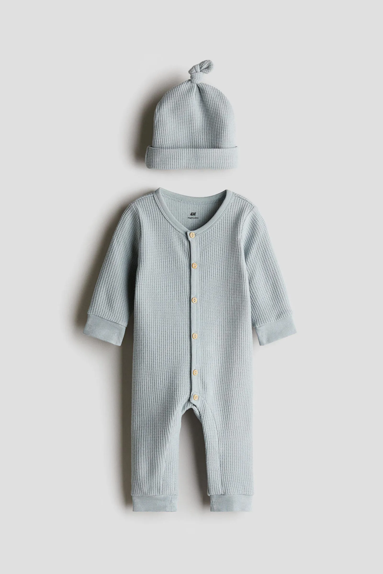 Conjunto de 2 piezas en algodón gofrado