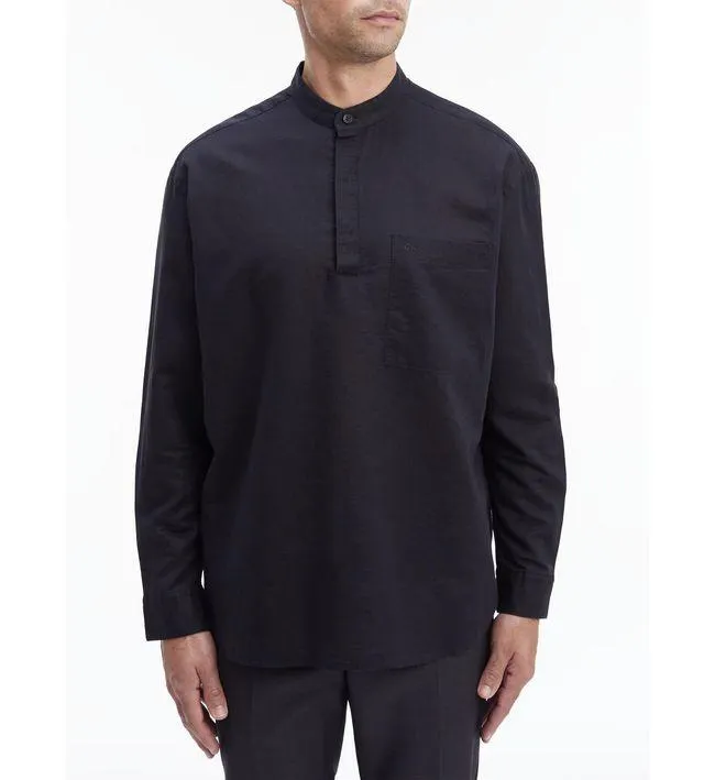 Camisa Negra Slim Fit Esencial Para Hombre