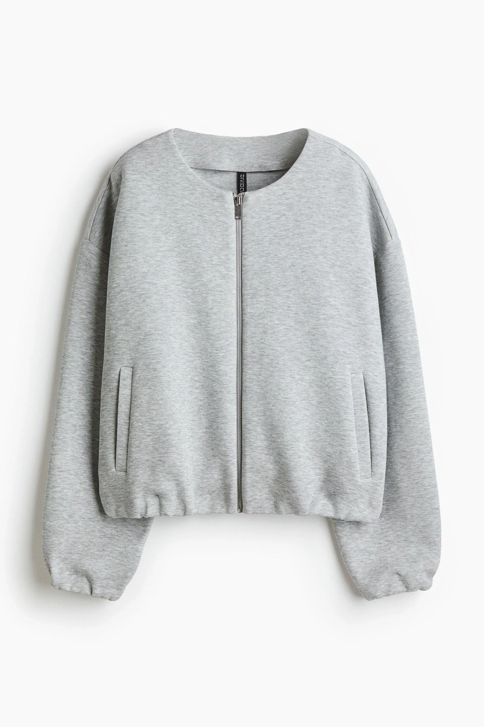 Saco en franela efecto neopreno con cremallera