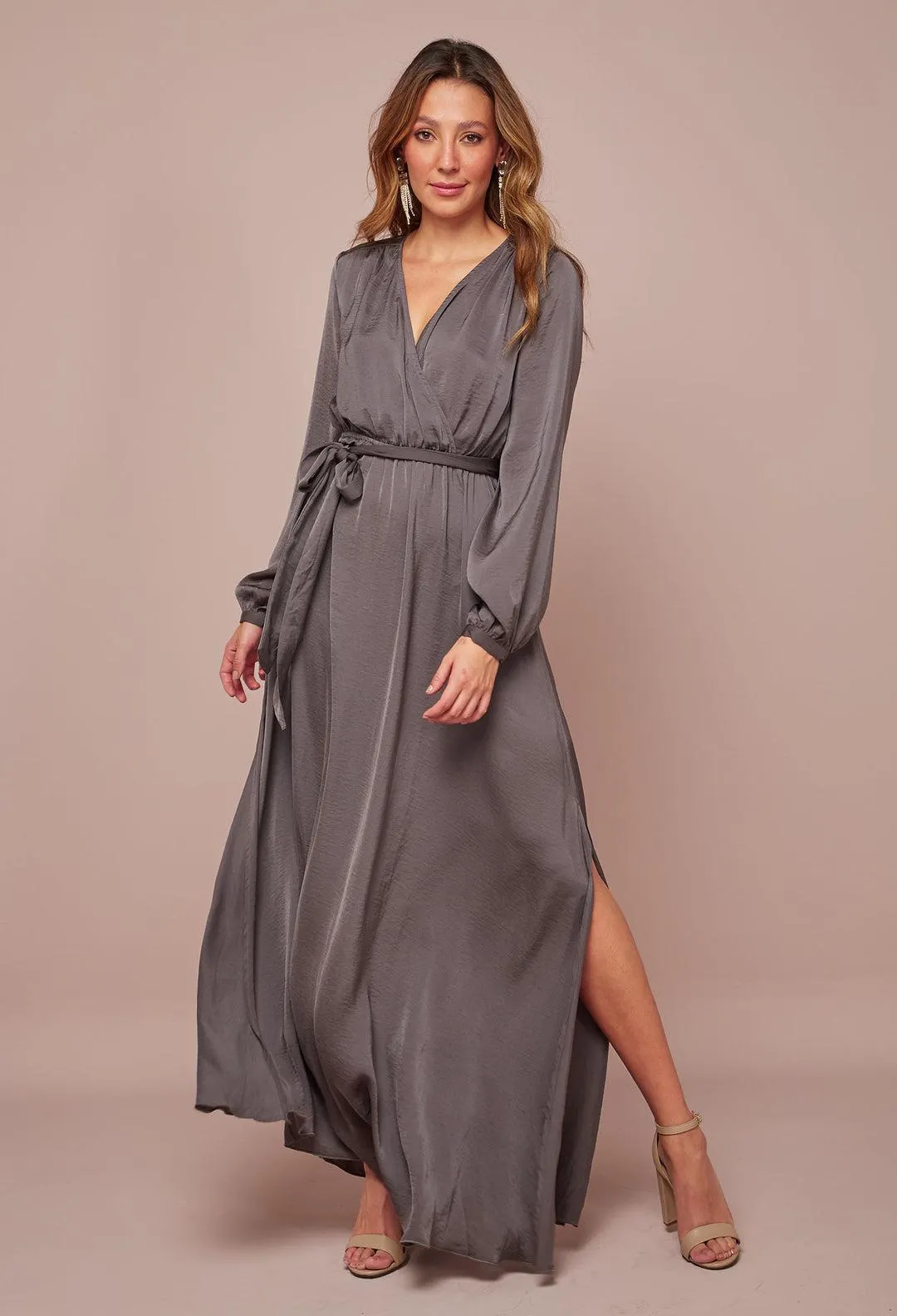 Vestido Largo Envolvente Mujer - SALE