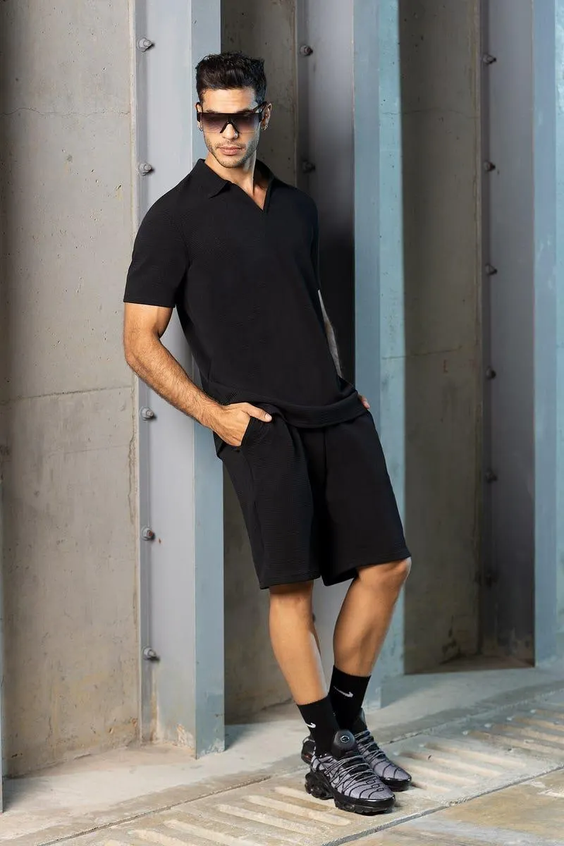 CONJUNTO X 2 POLO-BERMUDA Negro