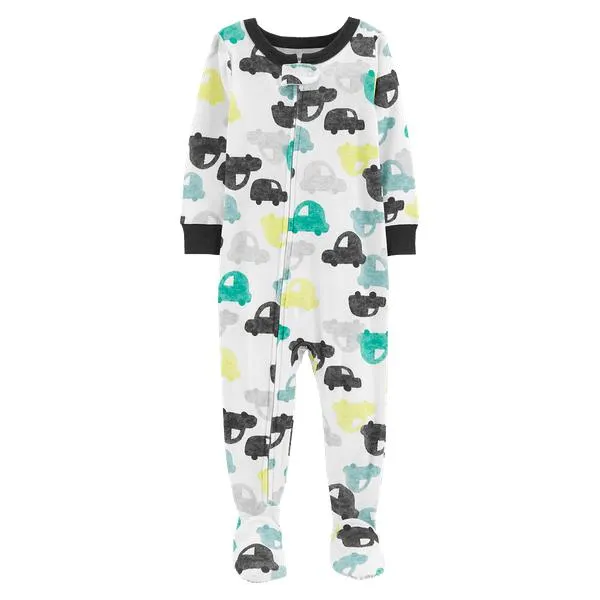 Pijama Enteriza Estampado Carros Niños - Carter's